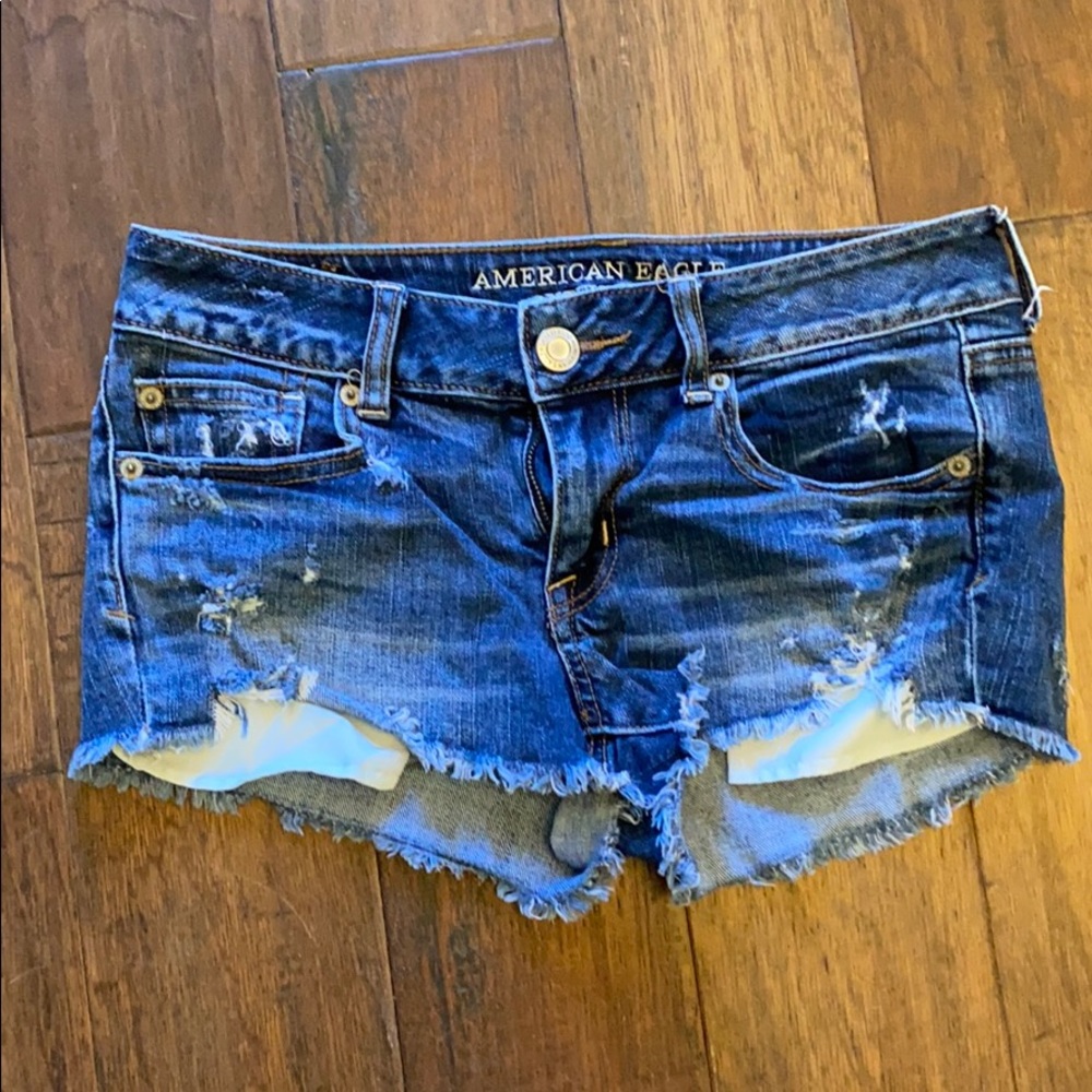 Distressed Denim Shorts